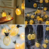 Wrought iron metal pineapple shape solar light string - My Store