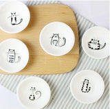6pcs Tiny Cute Cat Plates - My Store
