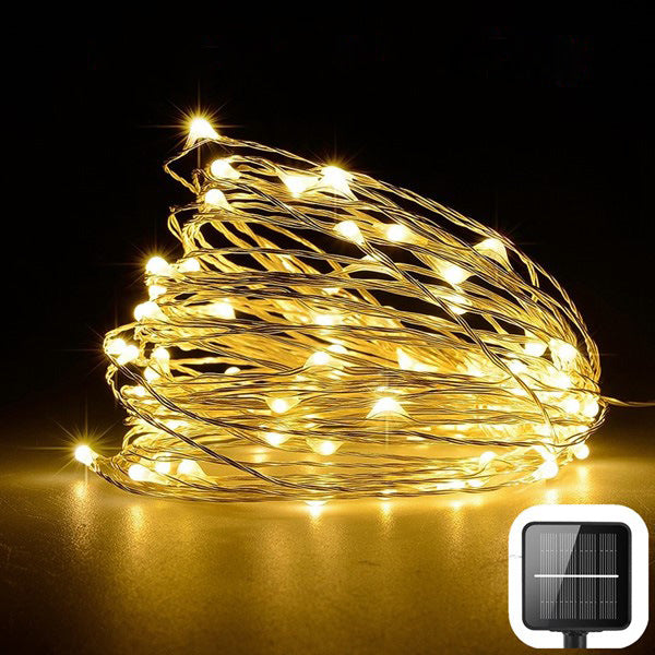100 200led solar copper wire string light - My Store