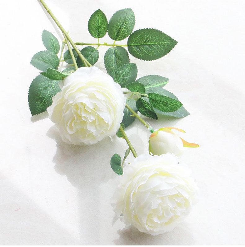 3 head peonies artificial flowers - My Store