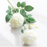 3 head peonies artificial flowers - My Store