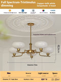Living Room Chandelier Retro Cream Bedroom Dining Room Lamps - My Store