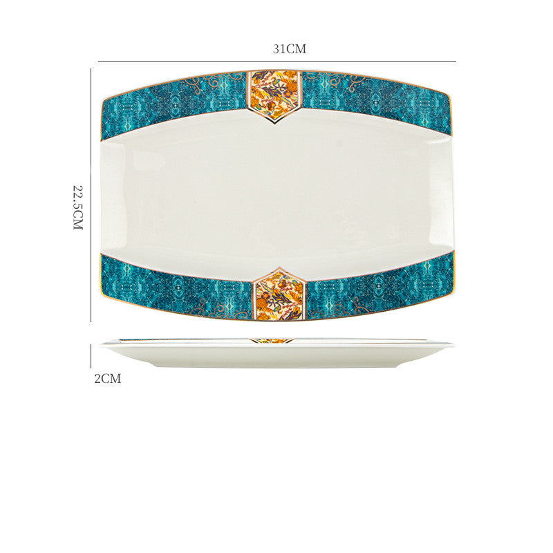 Dinner Plates Ceramic Steak Plate Web Porcelain - My Store