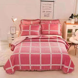 Crystal Velvet Bed Cover With Warm Quilted Sheets Korean Style - My Store
