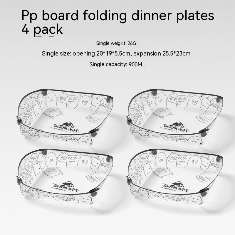 Outdoor Folding Bowls, Tableware, Portable Travel Plates - My Store