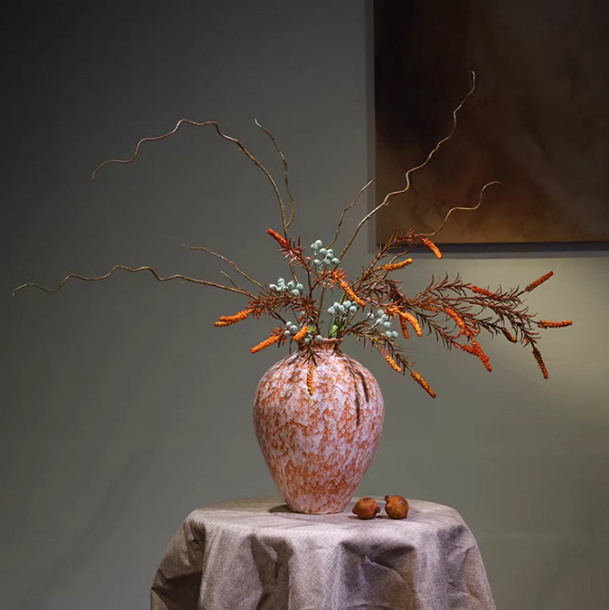 Ceramic Vase Ornament With Artificial Flowers - My Store