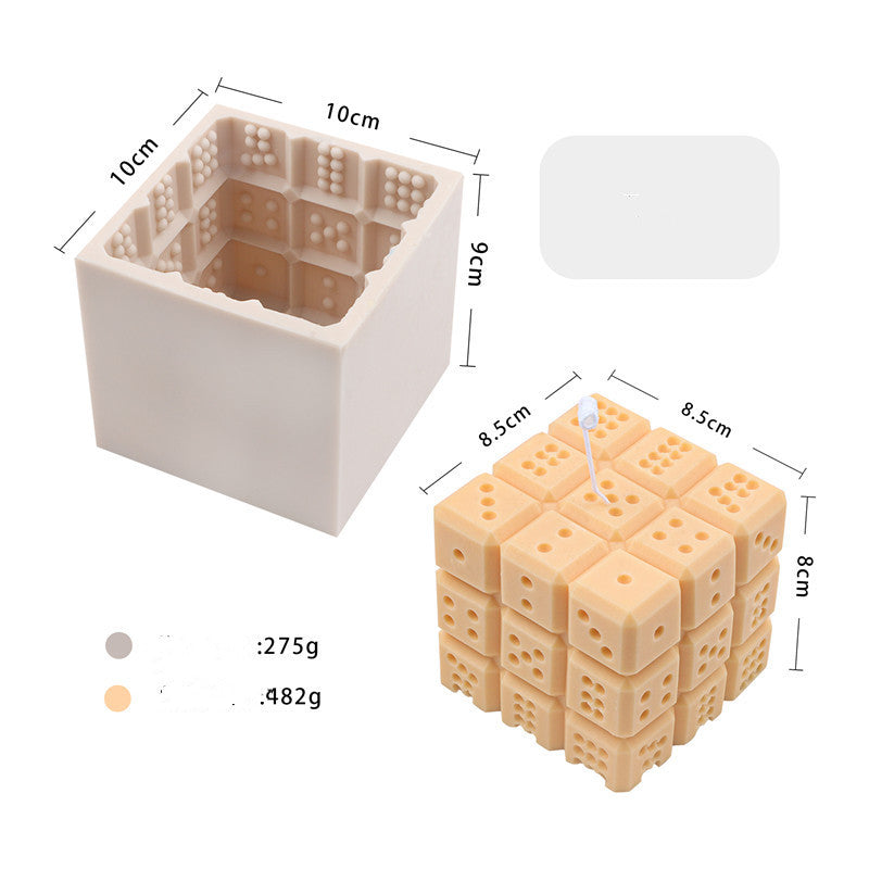 New Silicone Square Dice Candle Mold Aromatherapy Candle - My Store