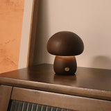 INS Wooden Cute Mushroom LED Night Light With Touch Switch Bedside Table Lamp For Bedroom Childrens Room Sleeping Night Lamps Home Decor - My Store