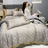 Silk Cotton Sheets Fitted Sheet Quilt Cover Bed - My Store