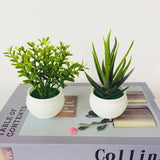 Artificial Green Plants Potted Artificial Flowers Small Ornaments - My Store