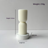 White Aromatherapy Candle Atmosphere Decoration Geometric Shape Candle - My Store