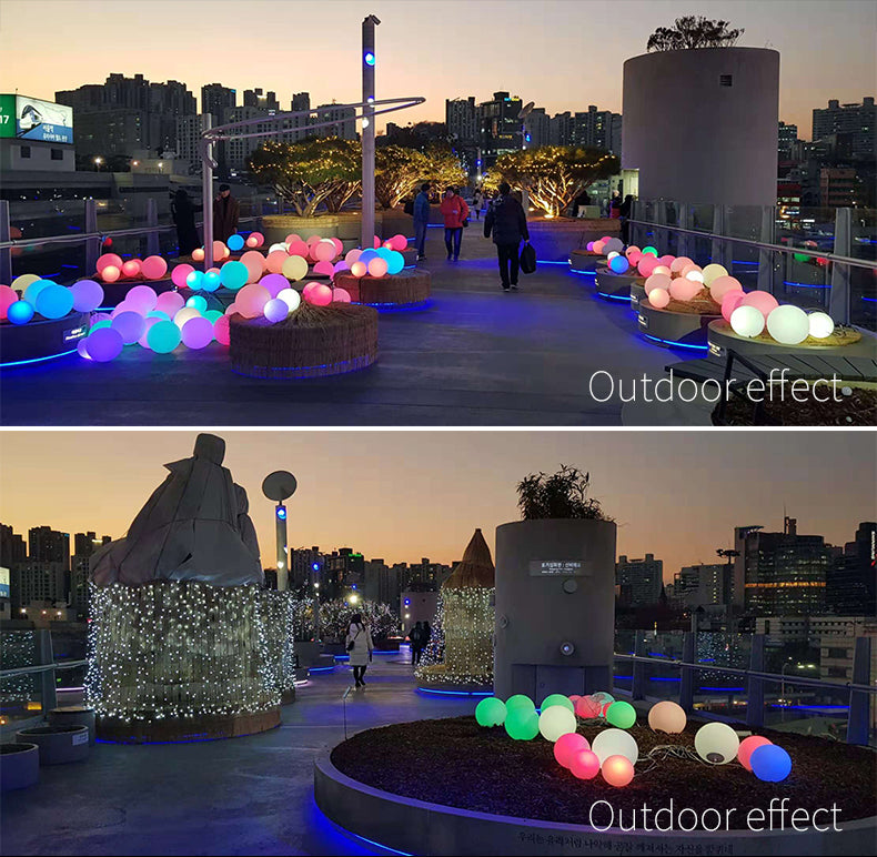 Lawn Lamp Floor Light Bulb Remote Control LED Luminous Ball Lamp Landscape Floor Lamp 16 Colors Outdoor Landscape Lamp - My Store