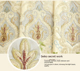 Crown European Embroidery Cloth Mesh Curtains Living Room Bedroom Simple - My Store