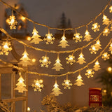 Led Elk Christmas Tree Snowflake Star Light String - My Store