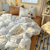 Cute Cartoon Cream-Style Cotton Bed Sheets And Duvet Covers - My Store