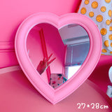 Girl's Room Wall Decoration Heart-shaped Makeup Mirror - My Store