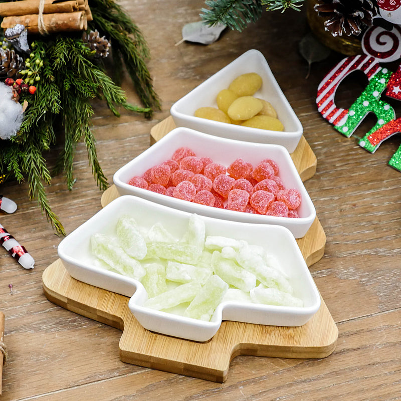 4Pcs Christmas Tree Ceramic Plates - My Store