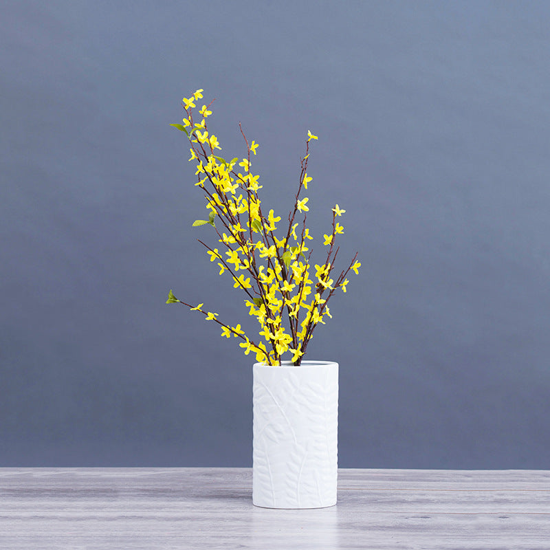 Relief Series Of Willow Leaf Round Vases - My Store