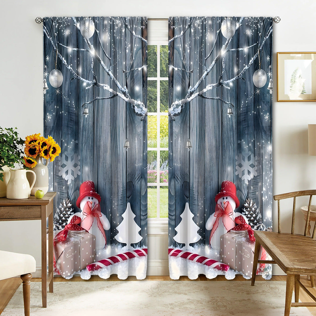 Digital Printed Christmas Curtains - My Store