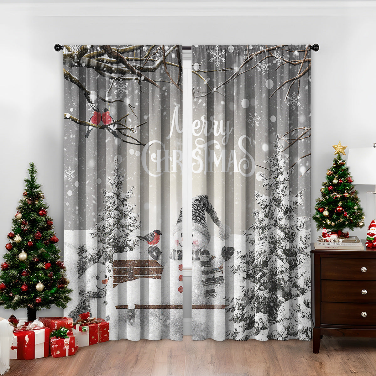 3D Digital Printed Christmas Curtains - My Store
