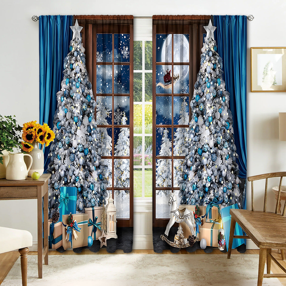 Digital Printed Christmas Curtains - My Store