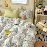 Cute Cartoon Cream-Style Cotton Bed Sheets And Duvet Covers - My Store