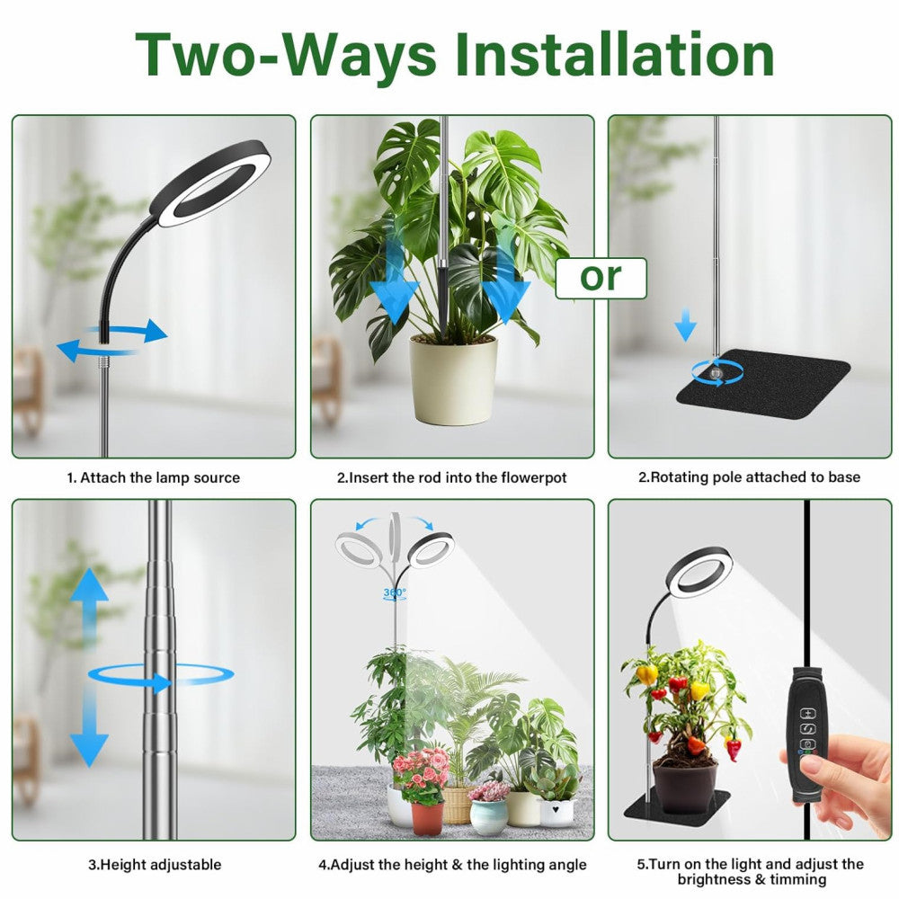 Indoor Plant Floor Growing Lamp Full Spectrum Plant Lamp - My Store