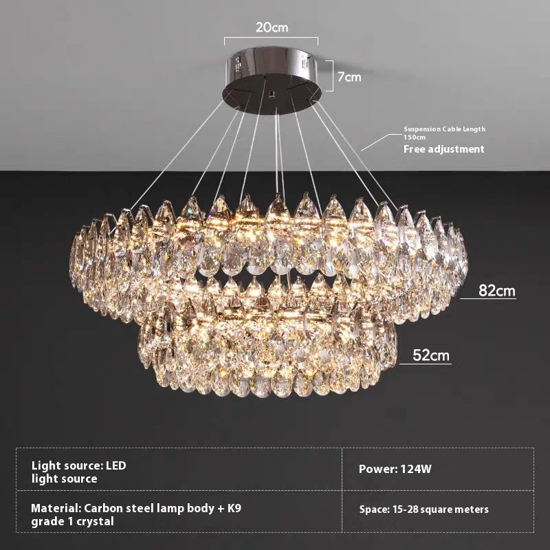 Crystal Modern Room French Villa Restaurant Lamps - My Store