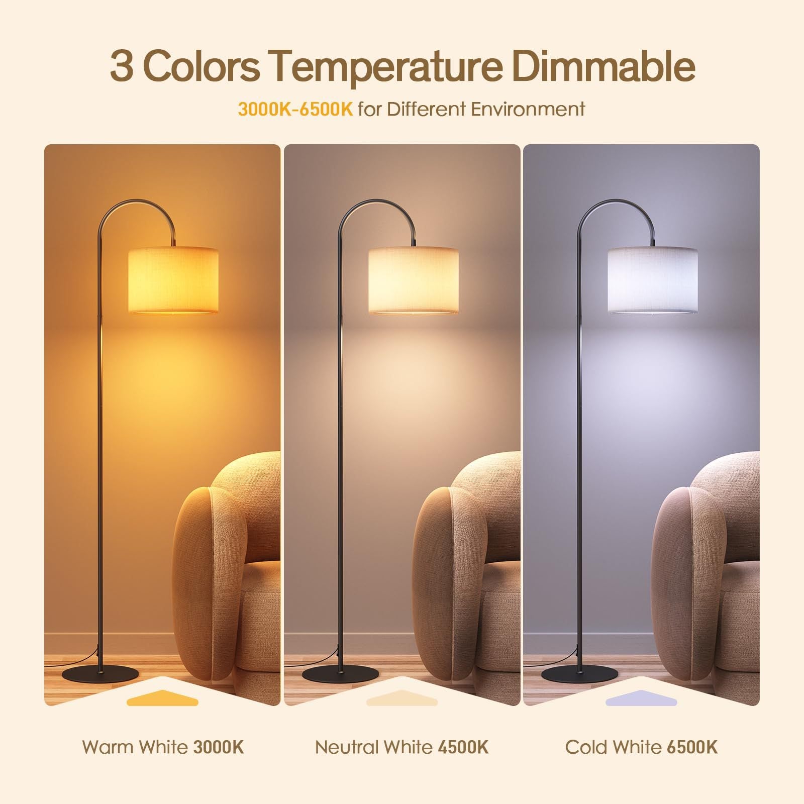 New Modern Simple Bedside Cloth Floor Lamp Floor Table Lamp - My Store