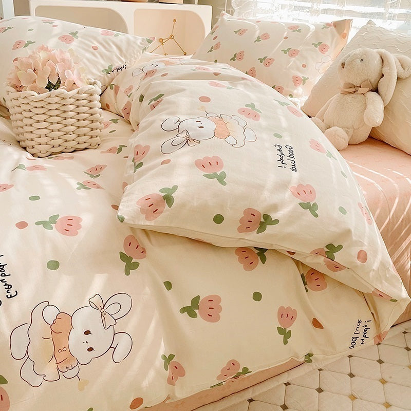 Four-piece Bed Set Pure Cotton Student Dormitory Duvet Cover Sheets - My Store