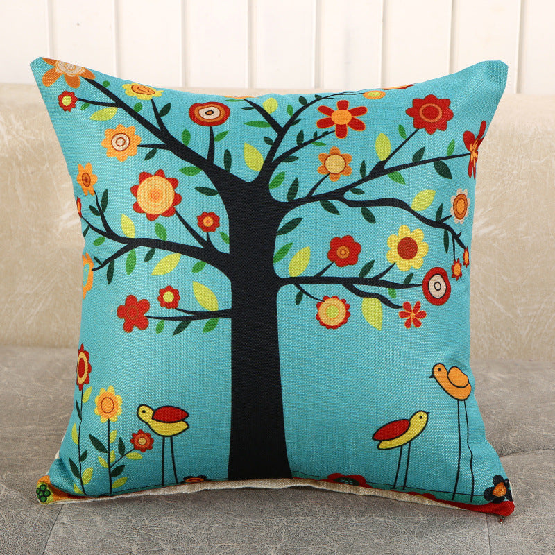Fabric Decoration Supplies Car Gift Linen Printed Pillows Bedside Cushion Couch Pillow - My Store