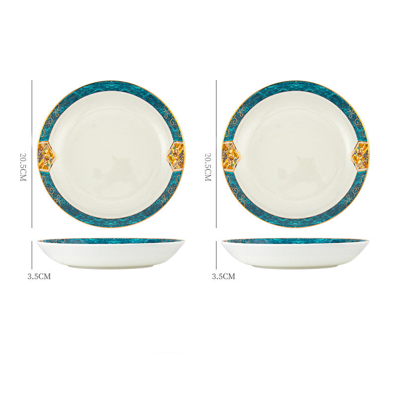 Dinner Plates Ceramic Steak Plate Web Porcelain - My Store