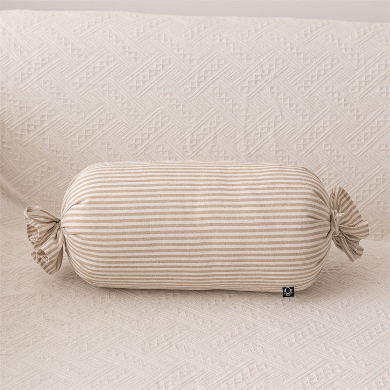Cotton And Linen Striped Cushion Seriescoordinating Throw Pillows For Your Home Sofa - My Store