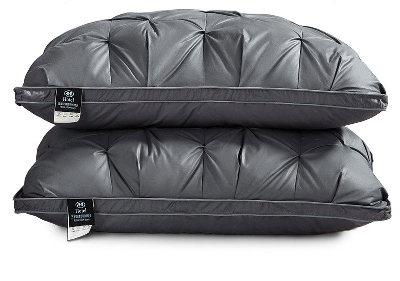 A Pair Of Feather Pillows And White Goose Single Neck Guards - My Store