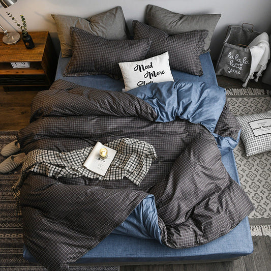 Bed sheets set quilt duvet cover bedding 4 sets - My Store