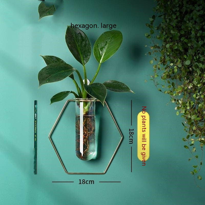 Vase Decoration Wall-mounted Hydroponic Flowerpot Hanging Wall Hanging - My Store