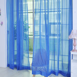 Solid Color Glass Mesh Curtains Transparent Color Ready-made Curtain Punch-free - My Store