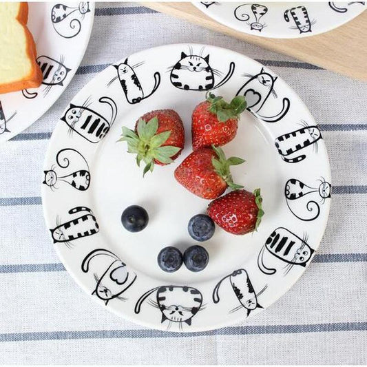 4pcs Cute Cat Plates - My Store