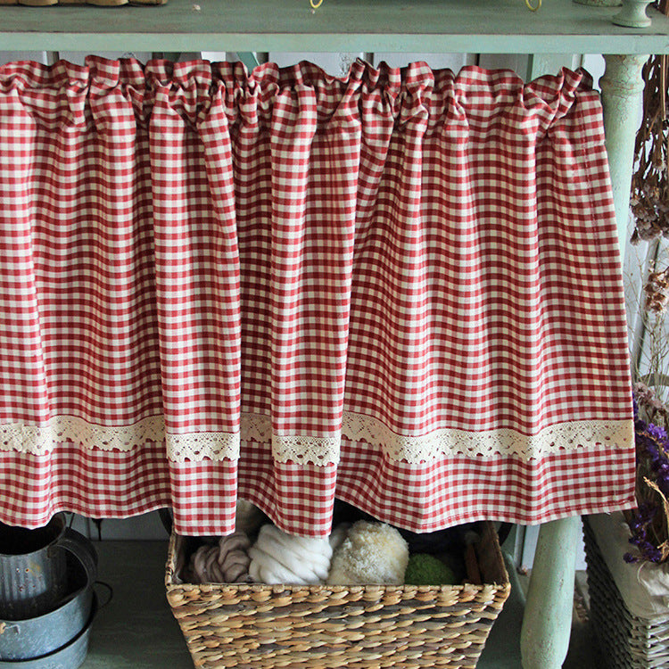 Tanabe fabric kitchen and bathroom curtains in time lattice curtains - My Store