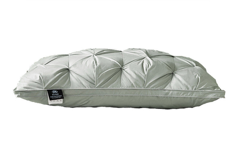 A Pair Of Feather Pillows And White Goose Single Neck Guards - My Store