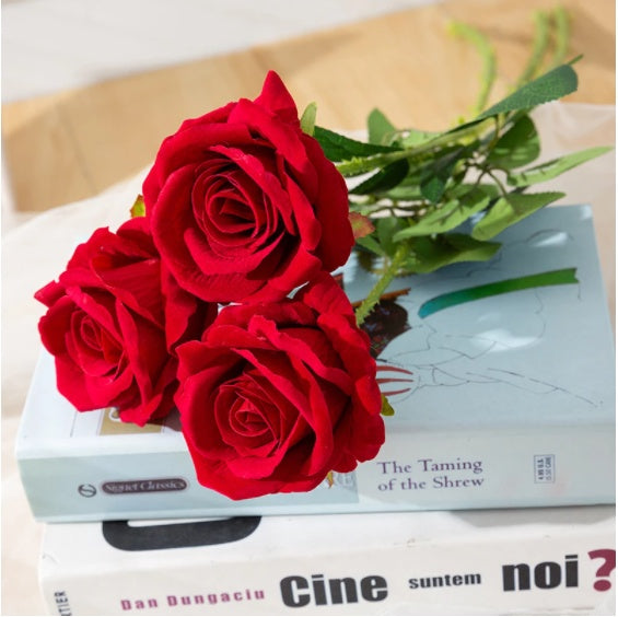 Artificial Red Rose Flowers Living Room Home Decoration Flowers Bouquet - My Store