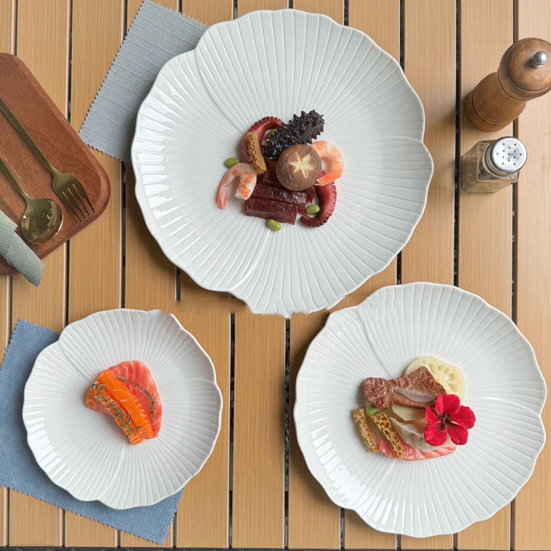 Ceramic Advanced White Deep Plates Dessert Plate - My Store