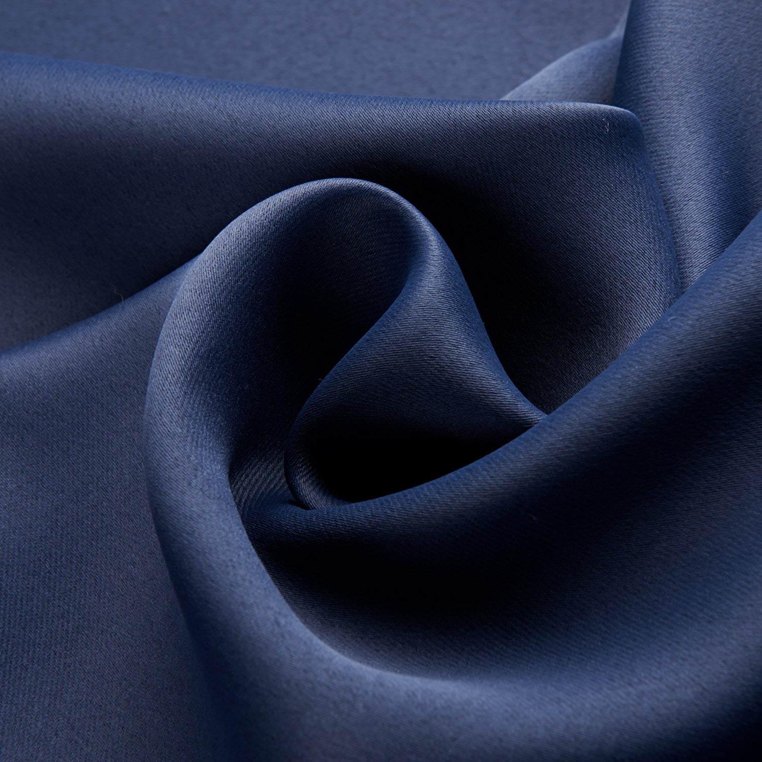 Dark Blue Bedroom Blackout Fabric Printed Curtains - My Store