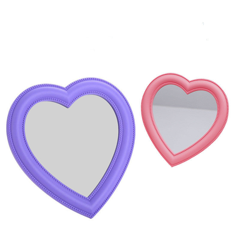Girl's Room Wall Decoration Heart-shaped Makeup Mirror - My Store