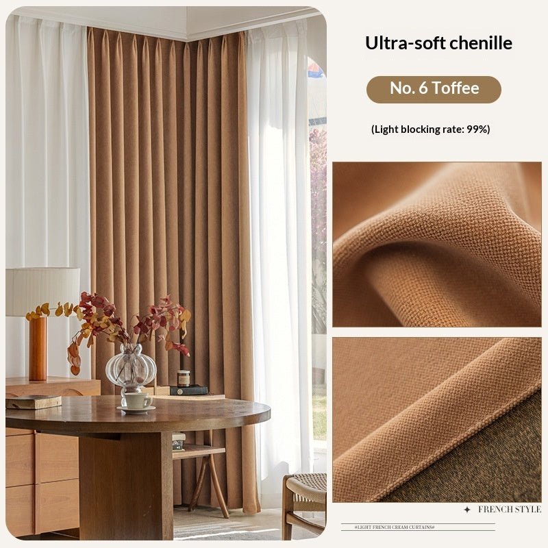 Milky-tea-colored Fully Blackout Nylon Curtains For A High-end Look In The Bedroom - My Store
