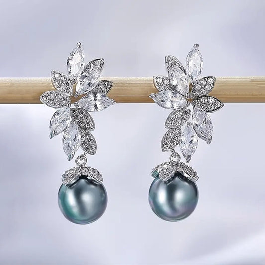 Artificial Pearl Earrings Vintage Wheat Flowers - My Store