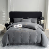 Contrast Color Pure Cotton Minimalist Bed Sheets Bedding Set - My Store