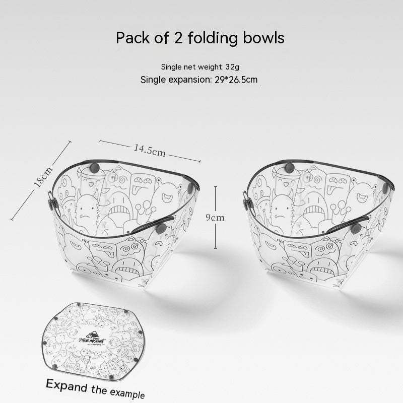 Outdoor Folding Bowls, Tableware, Portable Travel Plates - My Store
