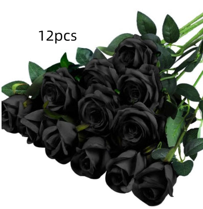 Artificial Rose Single Raw Silk Fake Flower Artificial Flowers - My Store