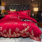 Ice Silk Quilt Sets Bed Sheets Bedding Four-piece Set - My Store